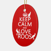 Kalm- en liefdesdierentuinen houden (kangoeroes) keramisch ornament (Links)