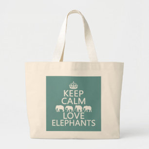 Kalm- en liefdesliften behouden (aanpasbare kleure grote tote bag
