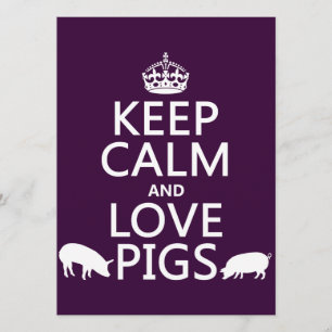 Kalm- en liefdesvarkens houden (alle kleuren) kaart