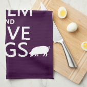 Kalm- en liefdesvarkens houden (alle kleuren) theedoek (Quarter Fold)