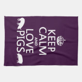 Kalm- en liefdesvarkens houden (alle kleuren) theedoek (Horizontaal)