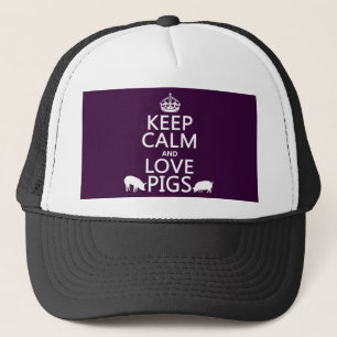 Kalm- en liefdesvarkens houden (alle kleuren) trucker pet