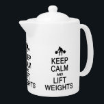 Kalm- en liftgewichten behouden theepot<br><div class="desc">Met de functie "aanpassen" kunt u de achtergrondkleur van dit item wijzigen (bewerken) en desgewenst uw eigen tekst toevoegen. Bekijk mijn winkel voor meer objecten met dit ontwerp.</div>