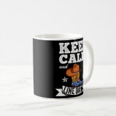 Kalm- en lijndanser houden koffiemok (Voorkant rechts)