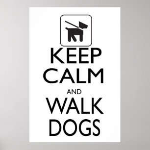 Kalm en loophonden houden poster