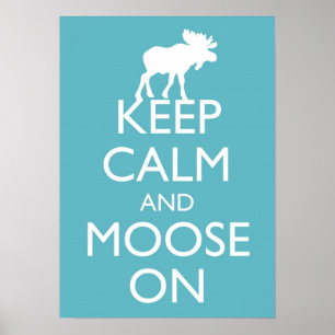 Kalm en los houden op losse posters (blauw)