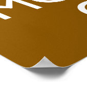 Kalm en los houden op mazen poster (bruin) (Hoek)