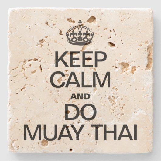 KALM EN MUAY THAI BEWAREN STENEN ONDERZETTER (Voorkant)