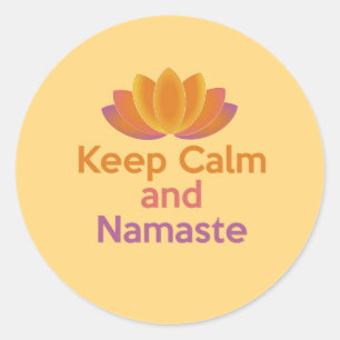 Kalm en Namaste - Yoga, Relax, Zen Ronde Sticker