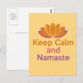 Kalm en Namaste - Zen, Yoga, Relax Briefkaart (Voorkant / Achterkant)