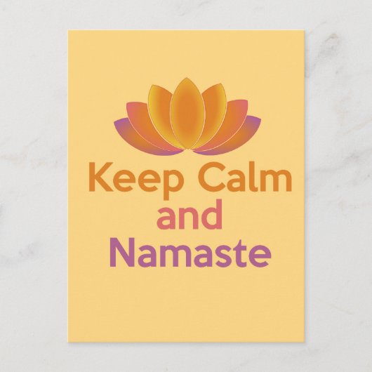 Kalm en Namaste - Zen, Yoga, Relax Briefkaart (Voorkant)