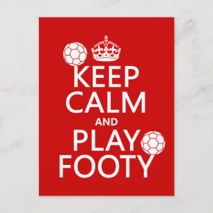 Kalm- en Play Footy (football) houden (voetbal) Briefkaart
