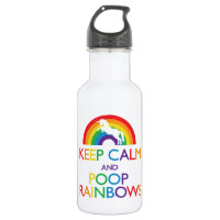 Kalm- en Poop-regenbogen Unicorn "Hieronder lezen"