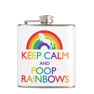 Kalm- en Poop-regenkolf Heupfles