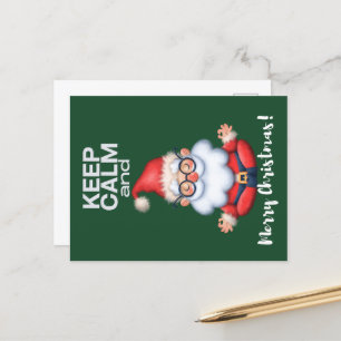 Kalm en prettig kerstfeest houden briefkaart