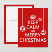 Kalm en prettig kerstfeest houden feestdagenkaart (Voorkant / Achterkant)