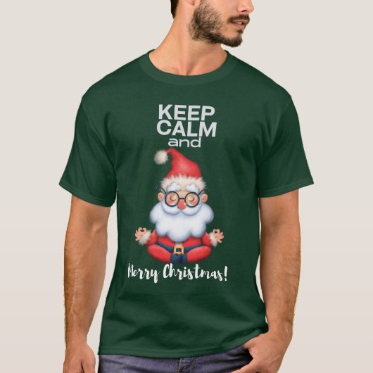 Kalm en prettig kerstfeest houden t-shirt (Voorkant)