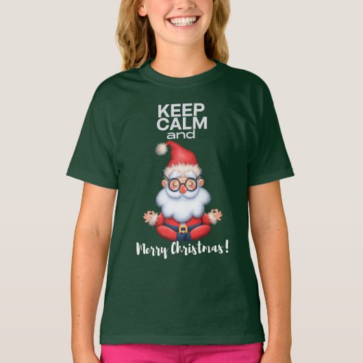 Kalm en prettig kerstfeest houden t-shirt (Voorkant)