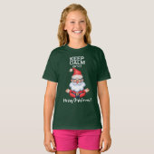 Kalm en prettig kerstfeest houden t-shirt (Voorkant volledig)
