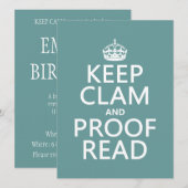 Kalm en review houden (klei) (elke kleur) kaart (Voorkant / Achterkant)