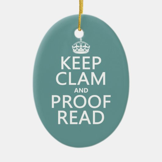 Kalm en review houden (klei) (elke kleur) keramisch ornament (Voorkant)