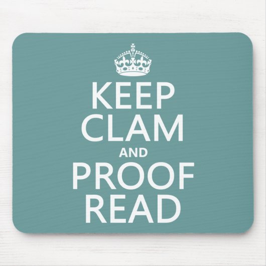 Kalm en review houden (klei) (elke kleur) muismat (Voorkant)