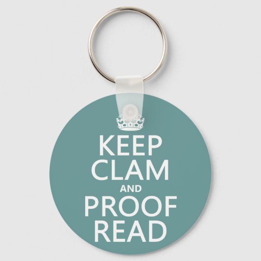 Kalm en review houden (klei) (elke kleur) sleutelhanger (Voorkant)