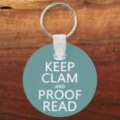 Kalm en review houden (klei) (elke kleur) sleutelhanger (Voorkant)