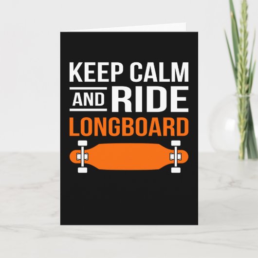 Kalm- en ride Longbaord-skateboarden Kaart (Voorkant)