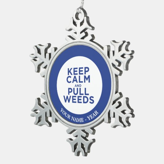 Kalm- en saakkwalsen houden tin sneeuwvlok ornament (Rechts)