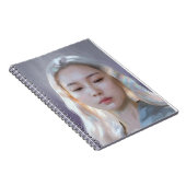 Kalm en sereen vrouwelijk portret notitieboek (Rechterzijde)