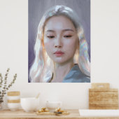 Kalm en sereen vrouwelijk portret poster (Keuken)