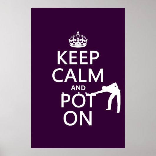 Kalm en stop aan (snooker/pool) poster (Voorkant)