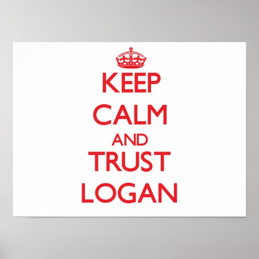 Kalm en TRUST Logan bewaren Poster (Voorkant)