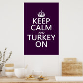 Kalm en Turkije op (kerst) Poster (Keuken)