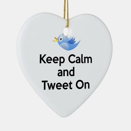 Kalm en tweet aan, Bluebird Keramisch Ornament (Rechts)