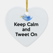 Kalm en tweet aan, Bluebird Keramisch Ornament (Voorkant)