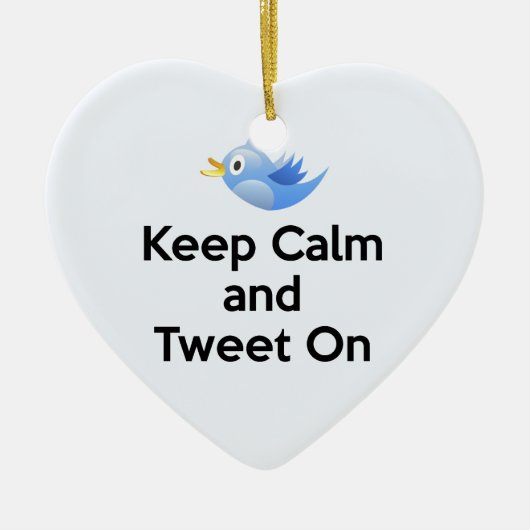 Kalm en tweet aan, Bluebird Keramisch Ornament (Voorkant)