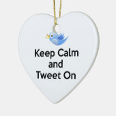 Kalm en tweet aan, Bluebird Keramisch Ornament (Links)