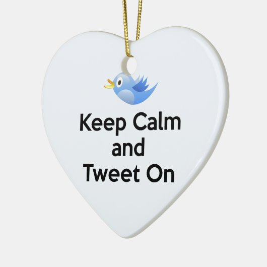 Kalm en tweet aan, Bluebird Keramisch Ornament (Links)
