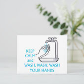 Kalm en was wassen... briefkaart (Staand voorkant)