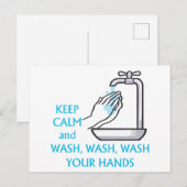 Kalm en was wassen... briefkaart (Voorkant / Achterkant)