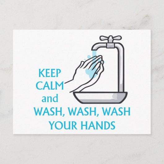 Kalm en was wassen... briefkaart (Voorkant)