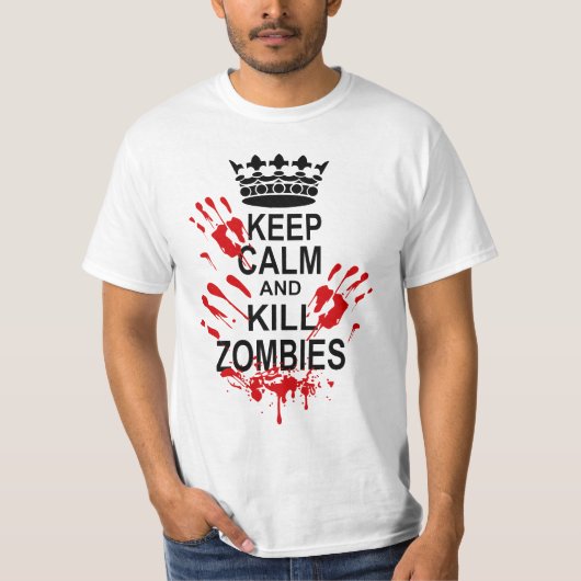 KALM- EN ZEEZOMBIËN HOUDEN T-SHIRT (Voorkant)