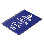 Kalm en zeil op blauw houden notitieboek (Linkerzijde)