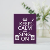 Kalm en Zing aan (Karaoke) Briefkaart (Staand voorkant)