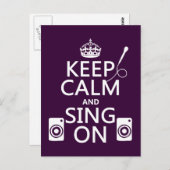 Kalm en Zing aan (Karaoke) Briefkaart (Voorkant / Achterkant)