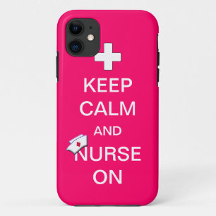 Kalm en zuster houden op /White Cross en Nurse Pet iPhone 11 Hoesje