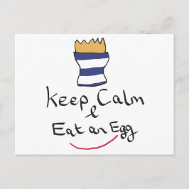 Kalm eten en eieren houden briefkaart