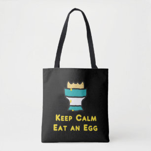 Kalm eten en eieren houden tote bag